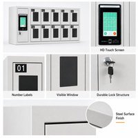 Armoire de recharge pour téléphones mobiles intelligents, murale, avec écran tactile, pour écoles, bureaux, usines et projets
