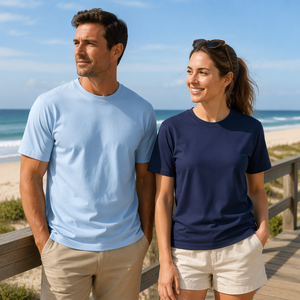 Camiseta de Cuello Redondo de Algodón Grueso de 260 g/m², 63 % Algodón, 37 % Poliéster, Una Camiseta con Cinco Veces la Duración - Product Image 3