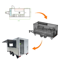 Camion de nourriture pour Falafel Hôtel Chariot roulant avec toilette Café Chariot Foodtrailer Drivable Food Truck Trailer
