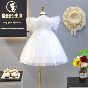 Robe de cocktail décontractée d'été en coton brodé pour filles, vêtements pour enfants, recherche de distributeur en gros - Product Image 4