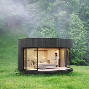 Cabina in Irlanda prefabbricata luce acciaio struttura <span class=keywords><strong>bungalow</strong></span> casa vacanza in legno rotondo cabina campeggio - Product Image 1