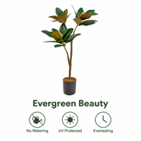OH Commercial Arbre Magnolia Grandiflora Résistant aux UV et Imperméable - Matériau PU Premium - Prix de Gros pour Hôtels et Restaurants