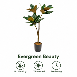 OH Commercial Arbre <span class=keywords><strong>Magnolia</strong></span> Grandiflora Résistant aux UV et Imperméable - Matériau PU Premium - <span class=keywords><strong>Prix</strong></span> de Gros pour Hôtels et Restaurants - Product Image 3