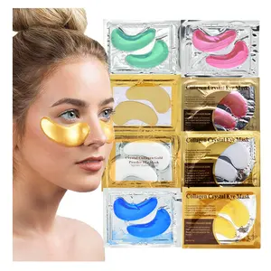 Private Label Crystal Anti-wrinkle Eye Patch Anti Dark Circle Eye Sleeping Mask 24k Golden Collagen Under Eye Patch