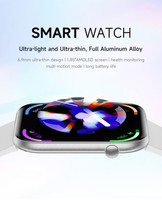 Montre connectée CD05 BSTY avec écran AMOLED carré, GPS, boussole, suivi du sommeil, étanche IP68, boîtier en métal, bracelet en gel de silice