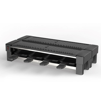 Grill Raclette Électrique Portable et Pliable ANDONG 1400W, Surface Antiadhésive, Sans Fumée, Contrôle de Température, Plaques Amovibles, 8 Personnes