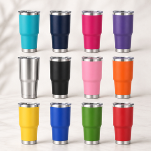 20 oz Stainless Steel <b>Double</b> <b>Wall</b> Vacuum Insulated Tumbler with Lid Custom Logo Laser Engraving - Product Image 3