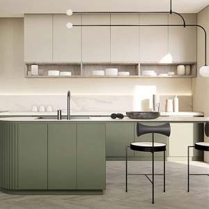 Armoire de cuisine personnalisée gris mat armoire de cuisine en mélamine meuble de cuisine design - Product Image 4