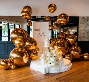 Boule miroir géante or/argent Ballon sphère publicitaire gonflable suspendu Décorations brillantes Boule miroir scellée Big Shiny - Product Image 2