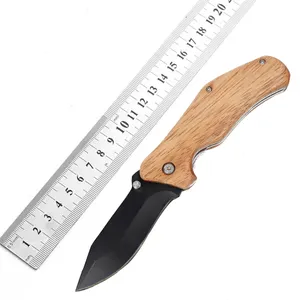 Popular High quality Hot sell Essential Folding Knife Pocket Knife With Zebra Wood Handle For Camping