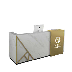 Modern Hotel & Hospital Reception <b>Desk</b> Solid Wood Customizable Colors <b>Adjustable</b> Height Commercial Furniture for Gym and Salon - Product Image 6