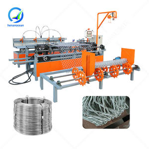 OCEAN Automatic <b>Metal</b> Mesh Weave Make Machine Stainless Steel Double Wire Chainlink Fence Make Machine - Product Image 1