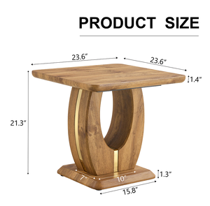 Durable Modern Wood Texture Sticker-Patterned MDF Square Coffee <b>Table</b> for Living Room Furniture - Product Image 6