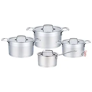 Wholesale Customization Kitchen Cooking Non Stick Cookware Pots And Pans Stainless Steel Casserole Sauce Pan Set