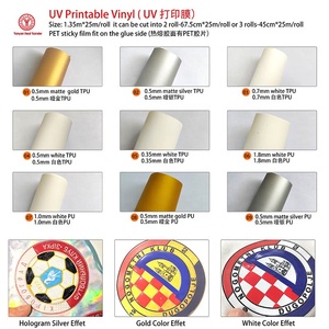 <span class=keywords><strong>Film</strong></span> vinyle imprimable UV pour imprimante UV, transfert thermique, encre souple, faible consommation <span class=keywords><strong>d</strong></span>'encre, revêtement transparent uniforme pour vêtements - Product Image 6