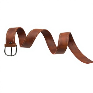 Cinturón de Cuero Vacuno Cuadrado de Estilo Vintage de Alta Comodidad BS INTERNATIONAL, Diseño 3D con Pin de Acero, Ecológico, para Hombre, Ancho de 3.8CM - Product Image 2