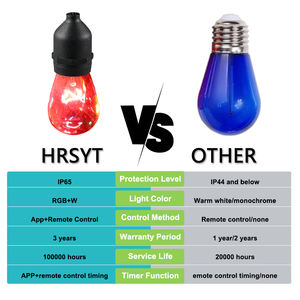 Multi-color S14 RGB Waterproof Outdoor Weatherproof Decorative Festoon Lighting Power Cable - Product Image 4