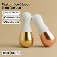Bâtonnets Cryo Apaisants Post-Soleil en Métal - Outils de Massage Apaisants en Acier Inoxydable pour Collections de Soins de la Peau Estivaux