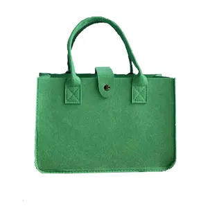 Yeniden özel Logo çevre dostu rahat büyük kapasiteli keçe çanta kadın keçe çanta çanta yün keçe alışveriş çantası