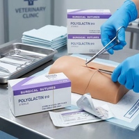 Sutures chirurgicales en polypropylène résorbable de qualité médicale PDO PGA, plusieurs tailles USP 2-0 3-0 4-0 5-0