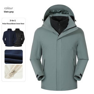 Giacca Invernale da Uomo 3-in-1 Calda per Escursionismo e Campeggio Antivento Impermeabile Staccabile Personalizzabile Unisex - Product Image 5