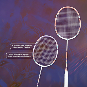 Raquette de badminton légère en carbone aérospatial 4U avec cadre aérodynamique et conception anti-torque pour le jeu compétitif - Product Image 4
