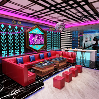 Canapé de bar personnalisé en gros, combinaison table et chaises en U pour KTV, boîte de nuit, café, restaurant, bar