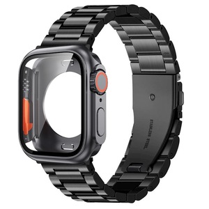 <span class=keywords><strong>Bracelet</strong></span> de montre en acier inoxydable avec étui de <span class=keywords><strong>protection</strong></span> complet pour <span class=keywords><strong>Apple</strong></span> <span class=keywords><strong>Watch</strong></span> 46 mm 40 mm 41 mm 44 mm 45 mm, ensemble de <span class=keywords><strong>bracelet</strong></span> en métal - Product Image 3