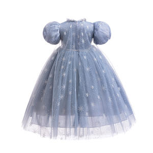 2024 nouveauté manches bouffantes velours <span class=keywords><strong>reine</strong></span> <span class=keywords><strong>des</strong></span> <span class=keywords><strong>neiges</strong></span> <span class=keywords><strong>elsa</strong></span> princesses fête déguisements pour Halloween enfants TV film costumes - Product Image 3