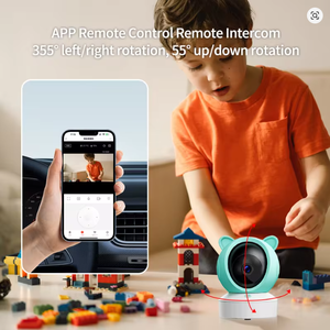 Moniteur Bébé 1080p 5 Pouces Double Mode avec <span class=keywords><strong>Audio</strong></span> Bidirectionnel, Vision Nocturne et <span class=keywords><strong>Lecteur</strong></span> de Musique Multifonctionnel pour Bébé et Soignant - Product Image 3