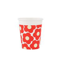 Gobelet en papier jetable rouge épaissi et enduit VEIKUN 2026 pour mariage à Shanghai, réception du Nouvel An, boissons chaudes, personnalisable