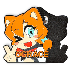 Vograce op maat gemaakte glitter hard-emaille pin, zachte emaille revers pin, cartoon metalen badge, verguld emaille pin op maat - Product Image 1