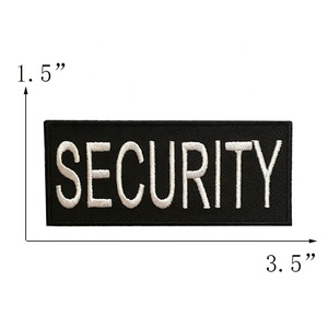 Nhà Máy Giá Sắt Trên Thêu An Ninh Vá Cho Đồng Phục Con Dấu Nhiệt Twill Vải Thêu Biểu Tượng Vá An Ninh Phù Hiệu - Product Image 5