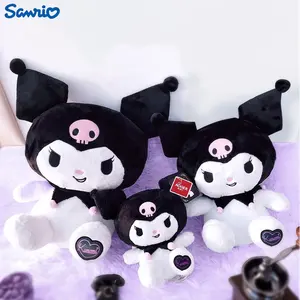 38cm GenuineKuromi muñeco de peluche de gran tamaño Y2k Kawaii peluches suave almohada de peluche juguete de dibujos animados niños niñas regalo de cumpleaños