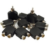 Adaptateur RCA 1 mâle vers 2 femelles, connecteur 2 broches, connecteur audio RCA femelle et mâle, adaptateur RCA vers 2RCA
