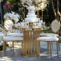 Présentoir à Gâteaux de Mariage Style Lustre en Cristal Miroir, Ensemble de Présentation pour Table de Desserts, Utilisation Hôtelière et Extérieure, Tables à Gâteaux de Mariage
