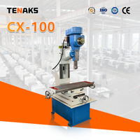 Machine à rainurer verticale de précision TENAKS CX-100 pour rainures de clavettes métalliques, alimentation manuelle, moteur à engrenages 220V/380V