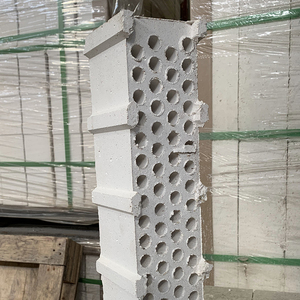 KERUI Corindón-Mullita Agujero <span class=keywords><strong>Refractario</strong></span> Corindón Mullita Cerámica Deflector Ladrillos para Calentar Hornos - Product Image 4
