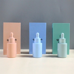15ml 30ml 50ml cosmeticskin care essential oil essence packaging frosted glass flat shoulder matte serum dropper bottle with box