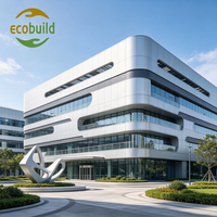 Panneaux composites en aluminium Alucobond gris argenté 4 mm ACP/ACM pour la façade du bâtiment de bureaux dans le parc technologique