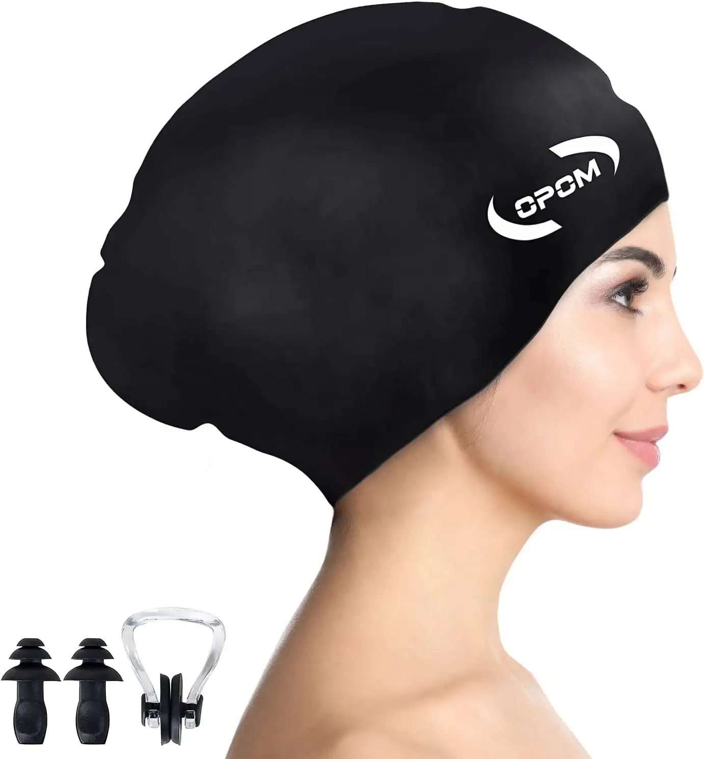 Nouveau Design à la mode casquettes de natation Logo personnalisé résistant au chlore pour cheveux longs bonnets de natation personnalisés extensibles durables