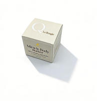 Boîte d'emballage personnalisée portable pour produits de soin, petite, en papier, avec double impression, fabrication en papier d'art, finition brillante UV, matériau en feuille métallisée