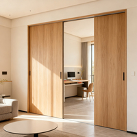 Porte coulissante moderne en acier avec cadre dissimulé, quincaillerie et accessoires durables pour chambre, bureau à domicile, salon, usage intérieur