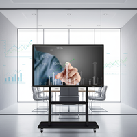 Tableau blanc interactif, écran tactile 4K, écran plat multi-touch avec verre trempé anti-reflet pour l'éducation