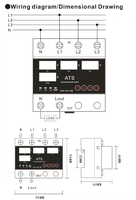 Interruptor de Transferencia Automática (ATS) Trifásico 4P CNXE LGX3-1 con Capacidad de Ruptura de 10kA, 63A/80A/100A, Conmutación de Doble Alimentación, Protección Contra Sobretensión/Subtensión