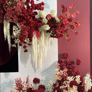 Fiori Artificiali in Seta per Matrimoni Cinesi, Lauree, Capodanno, Festa della Mamma, Festa del Papà, Composizioni Floreali per Esterni, Rose e Gigli - Product Image 1