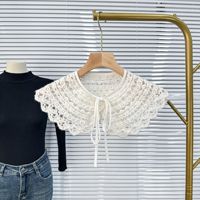 Vente en gros Maille tricotée Dentelle Détachable Faux Col Chaud Brodé Accessoire de Col pour Femmes et Enfants Manteau, Pull
