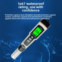 Stylo testeur d'eau riche en hydrogène portable 4 en 1 PH/ORP/H2/TEMP pour aquarium, piscine, eau potable