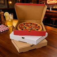 Boîte à pizza pliable personnalisée en carton ondulé de qualité supérieure SP5132, durable, disponible en différentes tailles, pour pizzeria ou marché de gros
