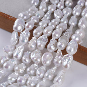 Perles de Zhuji en gros, 14-17 mm, blanches, naturelles, d'eau douce, Baoluo, grandes, de forme irrégulière, semi-finies, pour collier DIY - Product Image 3